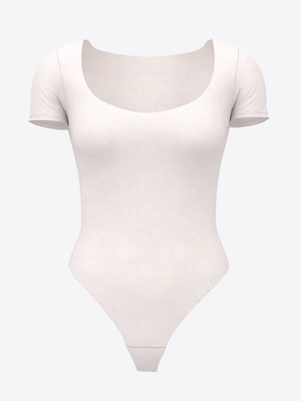 Victoria's Secret White Scoop Neck Short Sleeve Bodysuit